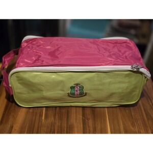 AKA Alpha Kappa Alpha Makeup Toiletries Shoe Bag Pink Green Never Used  NEW
